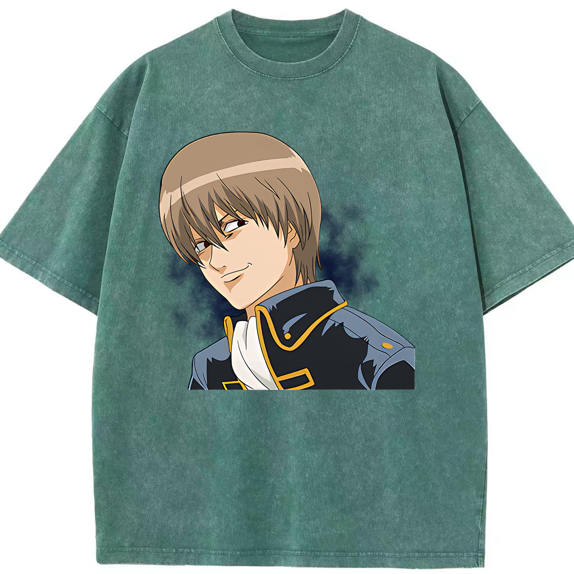 （画像用） ぎんたま 坂田銀時（さかたぎんとき） 神楽 志村新八（しむら しんぱち） GINTAMA Sakata Gintoki Kagura Shimura Shinpachi 綿100% ヴィンテージ風 半袖Tシャツ（フロントプリント）